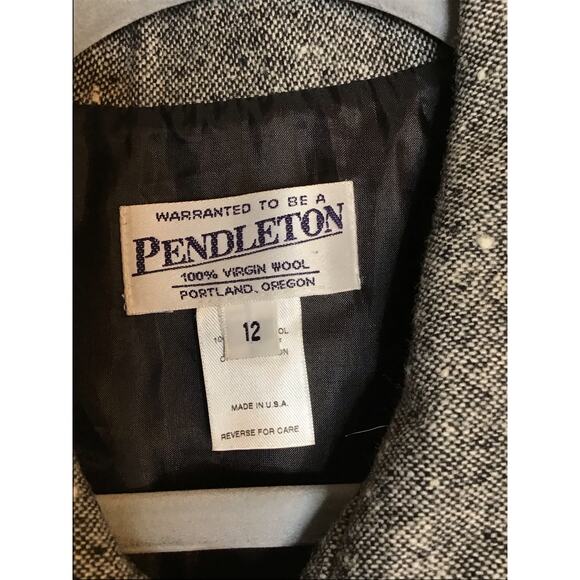 Pendleton Women  Vintage Tweed Blazer Sz 12 Run small 8/10 - Picture 9 of 10